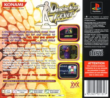 Dancing Stage Fever (EU) box cover back